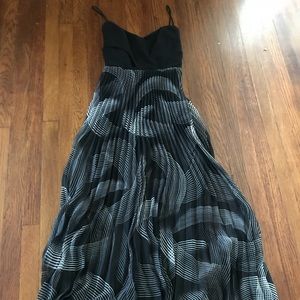 Black & White Bodice Maxi Dress